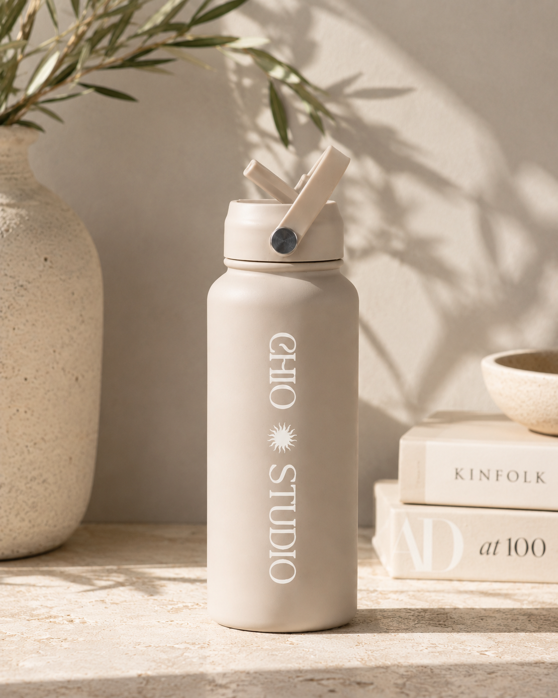 Recycled stainless steel thermal bottle