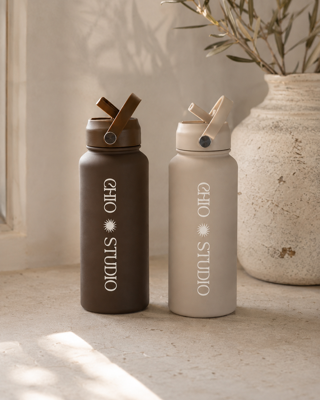 Recycled stainless steel thermal bottle