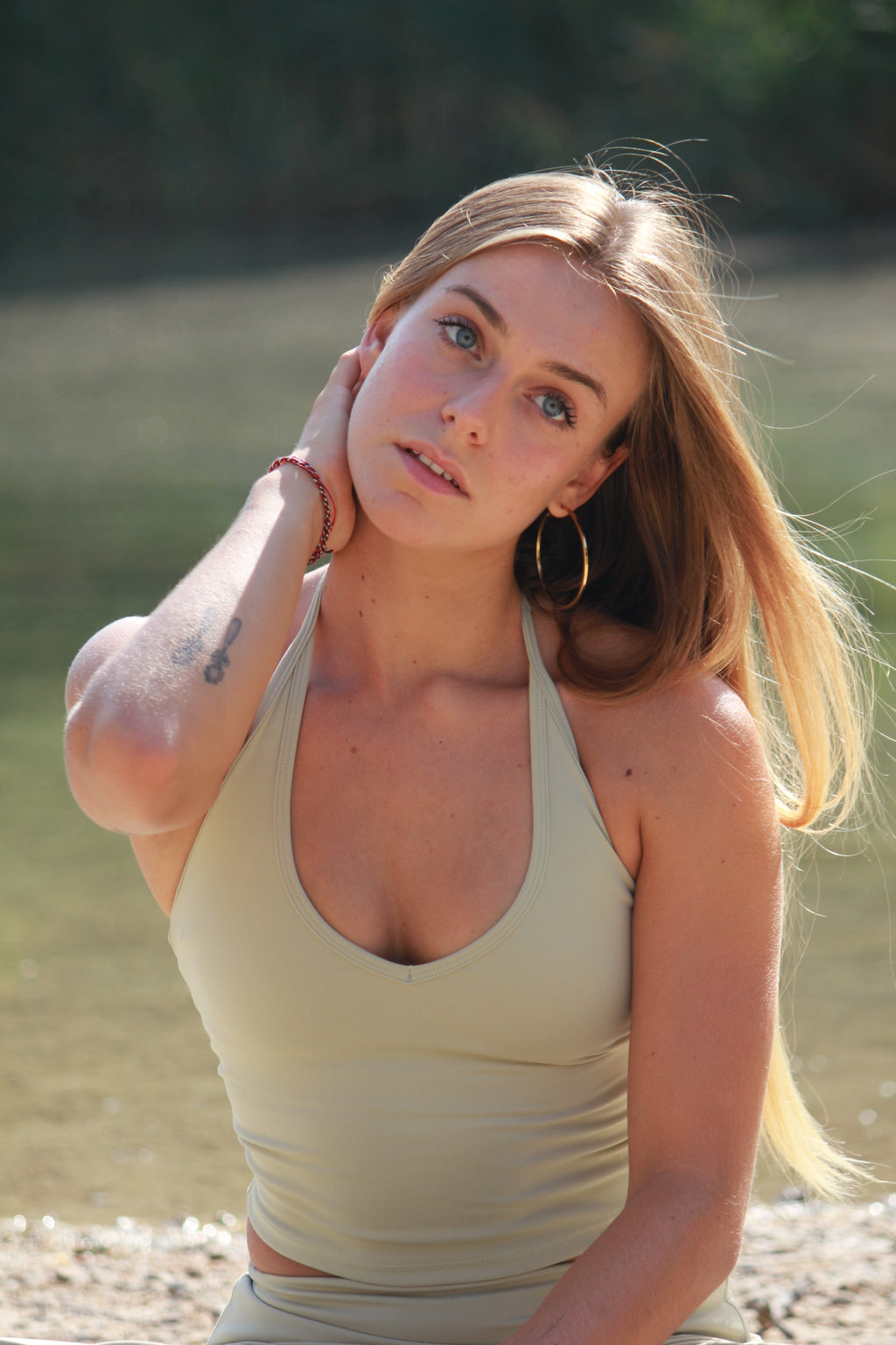 Salty Halter Top Sage