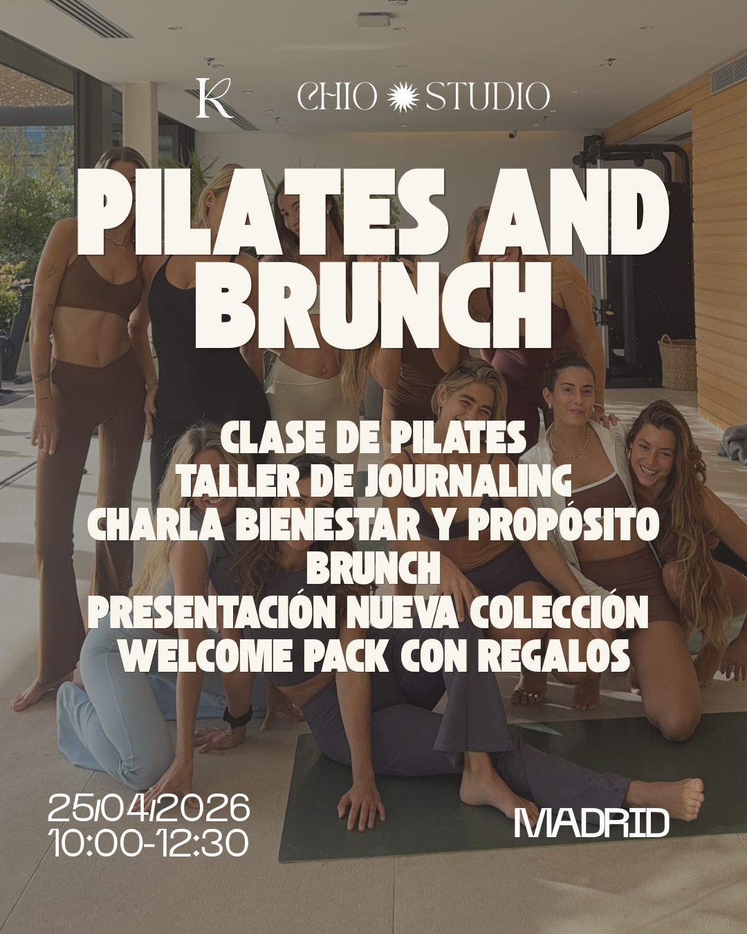 Tickets Pilates and Brunch Madrid 25/04