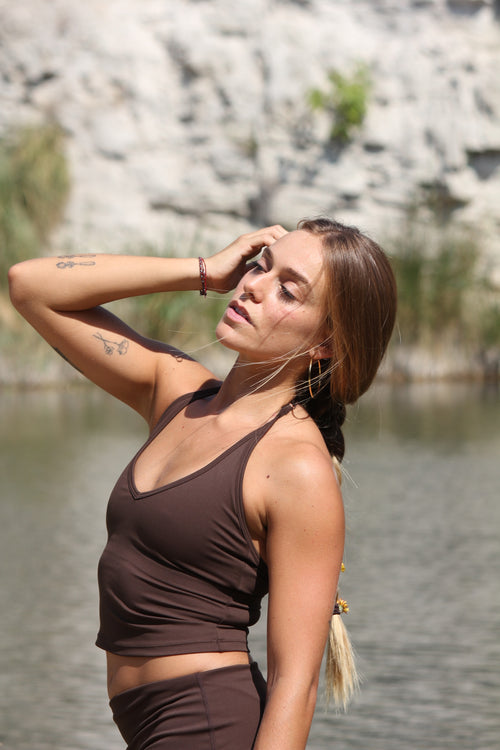 Salty Halter Top Coffe